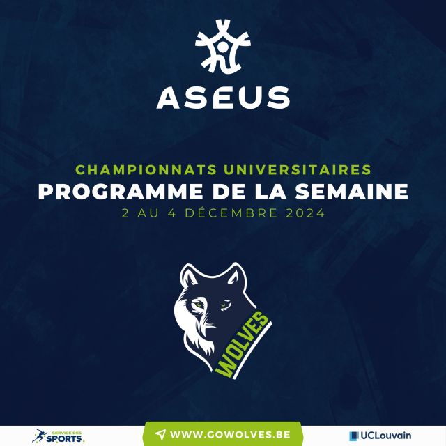 Une nouvelle semaine décisive pour nos Wolves ! 🐺
Décembre débute comme novembre s'est achevé, avec de nombreuses rencontres cruciales pour nos loups !
En effet, 4 de nos équipes auront l'occasion de rejoindre à leur tour le stade suivant de la compétition. On notera également la seconde rencontre de championnat pour notre équipe de Tennis de table, tandis que nos judokas, accompagnés de leur coach Vincent Schils, se rendront ce mercredi à Mons pour le championnat national individuel.
🗓️ Lundi 2/12
▪️ 19h30 | Handball Hommes | HE Vinci 🆚 Wolves | 📍 Woluwe, Bruxelles
▪️ 20h00 | Tennis de Table | Wolves 🆚 ULB Owls | 📍 Blocry, Louvain-la-Neuve
▪️ 20h45 | Hockey Hommes | Wolves 🆚 EPHEC-HE Vinci | 📍 Wolvendael
🗓️ Mardi 3/12
▪️ 19h00 | Tennis Dames | Wolves 🆚 UMons | 📍 Blocry, Louvain-la-Neuve
🗓️ Mercredi 4/12
▪️ 12h00 | Championnat National FSUB de Judo (Individuel) | 📍 Mons
▪️ 21h00 | Football | Wolves 🆚 ULiège | 📍 Terrain du ROS, Louvain-la-Neuve
Bonne chance, les loups ! 🙌
Suivez-nous au quotidien sur Instagram : www.instagram.com/uclouvain_sports
Toutes les infos sur nos équipes et notre shop : www.gowolves.be
Programme complet des rencontres : facebook.com/uclouvainsports/events
#GoWolves